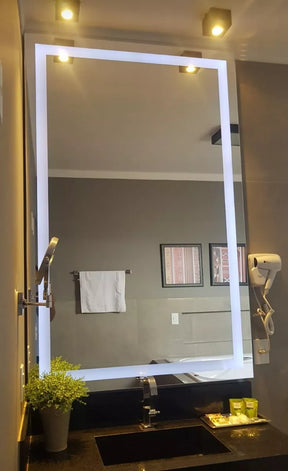 Schminktisch mit LED-Spiegel und 160 x 70 Touchscreen