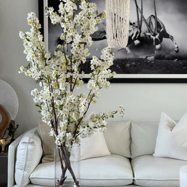 Kirschblüten in einem 16-Zoll-Glaszylinder