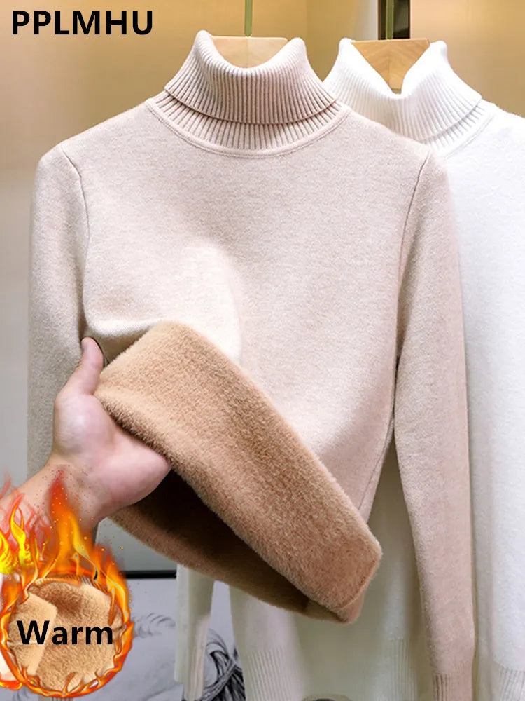Gefütterter Rollkragenpullover