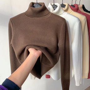 Gefütterter Rollkragenpullover