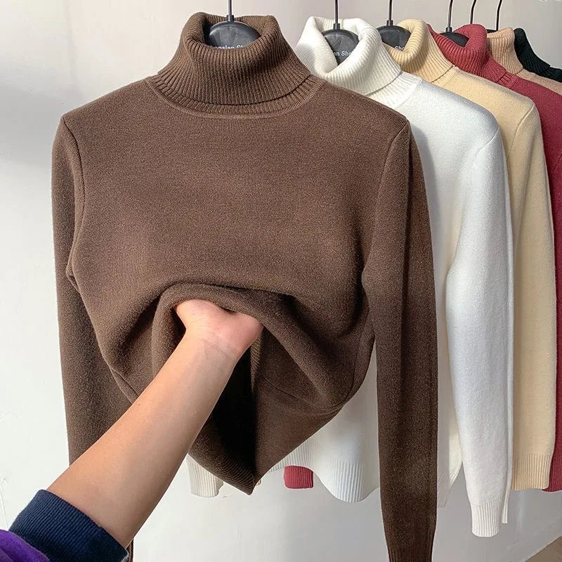 Gefütterter Rollkragenpullover
