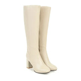 Kniehohe Stiefel mit hohem Absatz für Damen