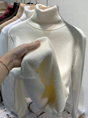 Gefütterter Rollkragenpullover