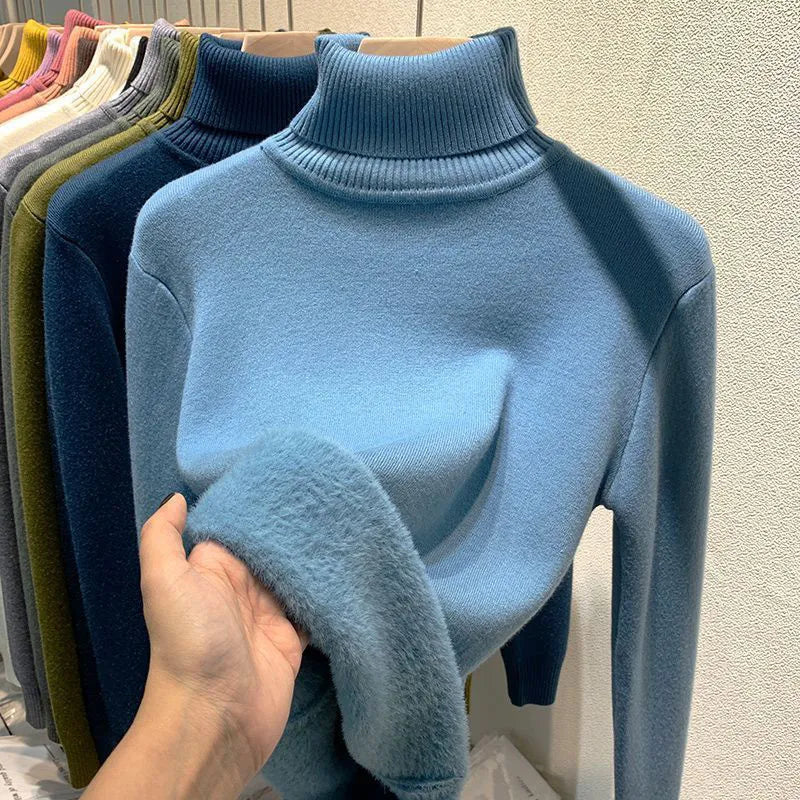 Gefütterter Rollkragenpullover