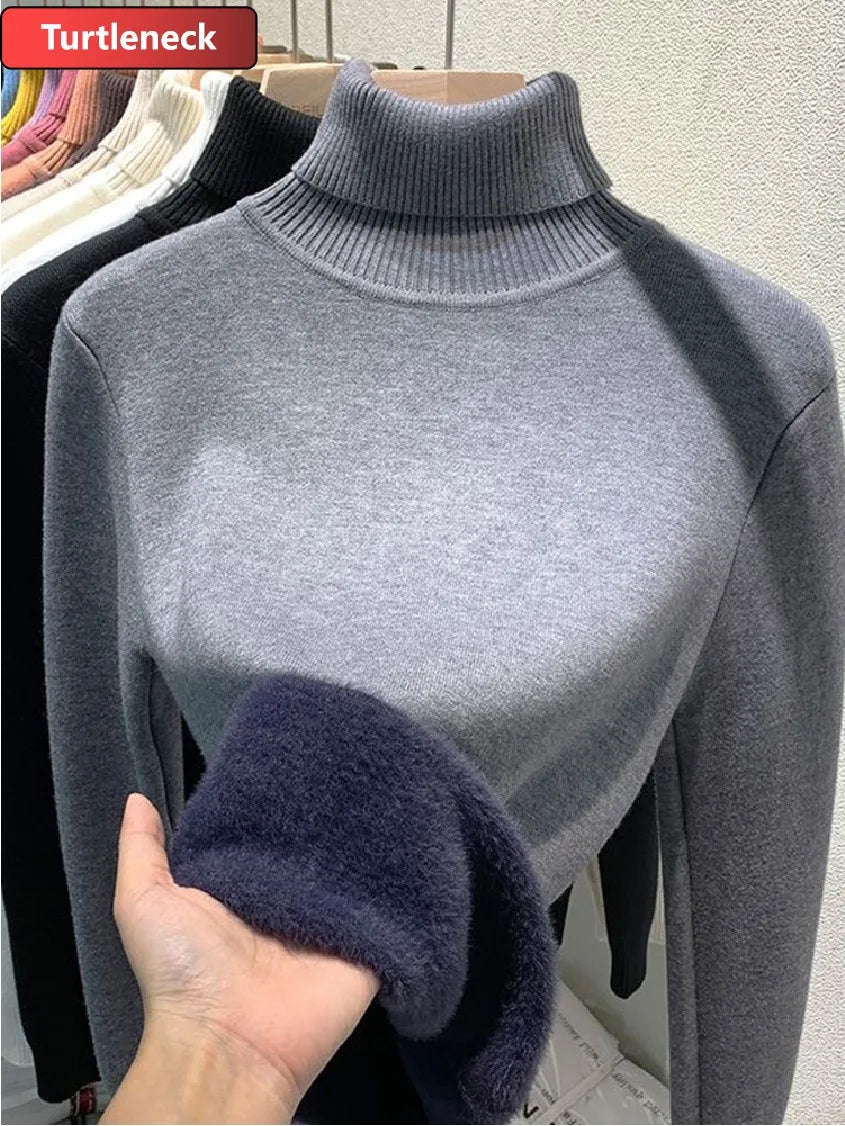 Gefütterter Rollkragenpullover