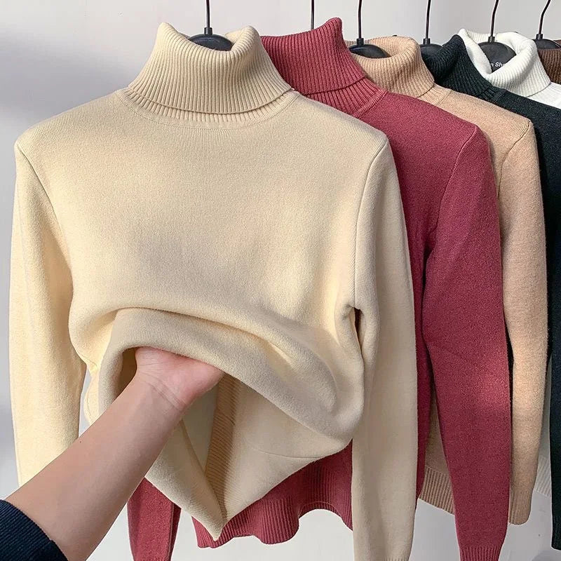Gefütterter Rollkragenpullover