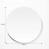 80 cm schwarzer drehbarer runder Spiegel