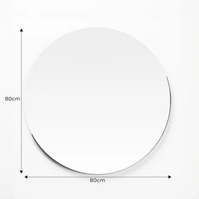 80 cm schwarzer drehbarer runder Spiegel