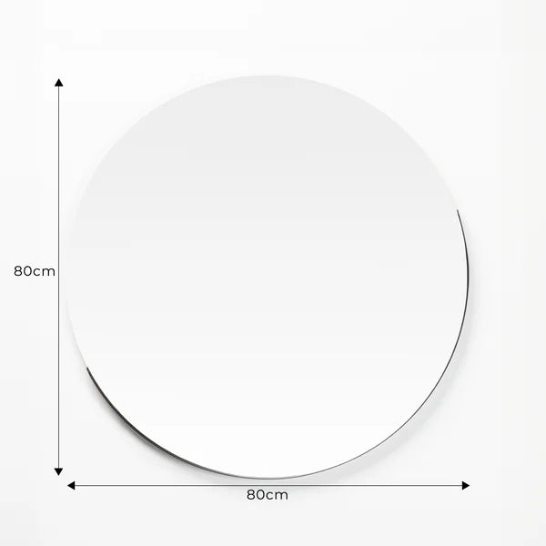80 cm schwarzer drehbarer runder Spiegel