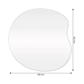 Schlanker organischer Spiegel mit LED 60x60cm