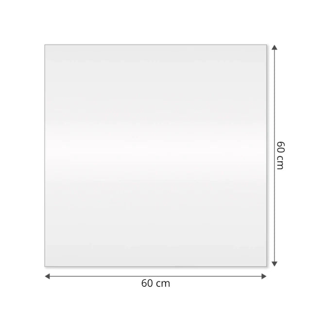 Schlanker quadratischer Spiegel mit LED 60x60cm