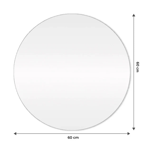 Schlanker runder Spiegel mit LED 60x60